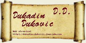 Dukadin Duković vizit kartica